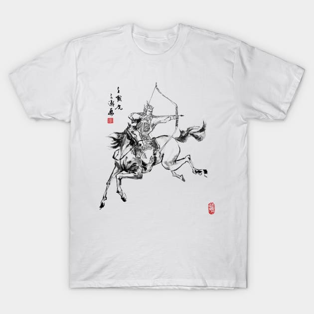 Archer on Horseback T-Shirt by Huluhua